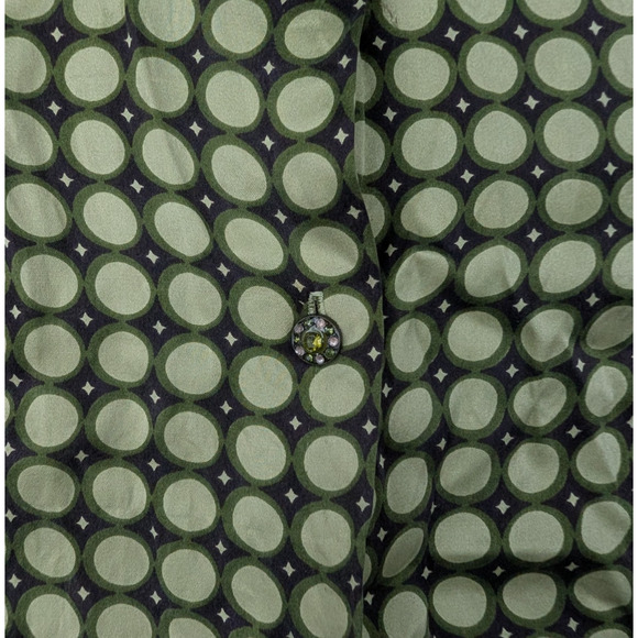 Bob Mackie Button Up Blosue Womens 14 Wearable Art Vintage 70s Geometric Retro - Picture 7 of 7